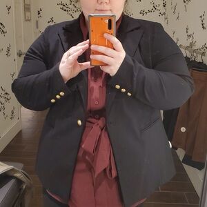 Lane Bryant Black Blazer with Gold Buttons